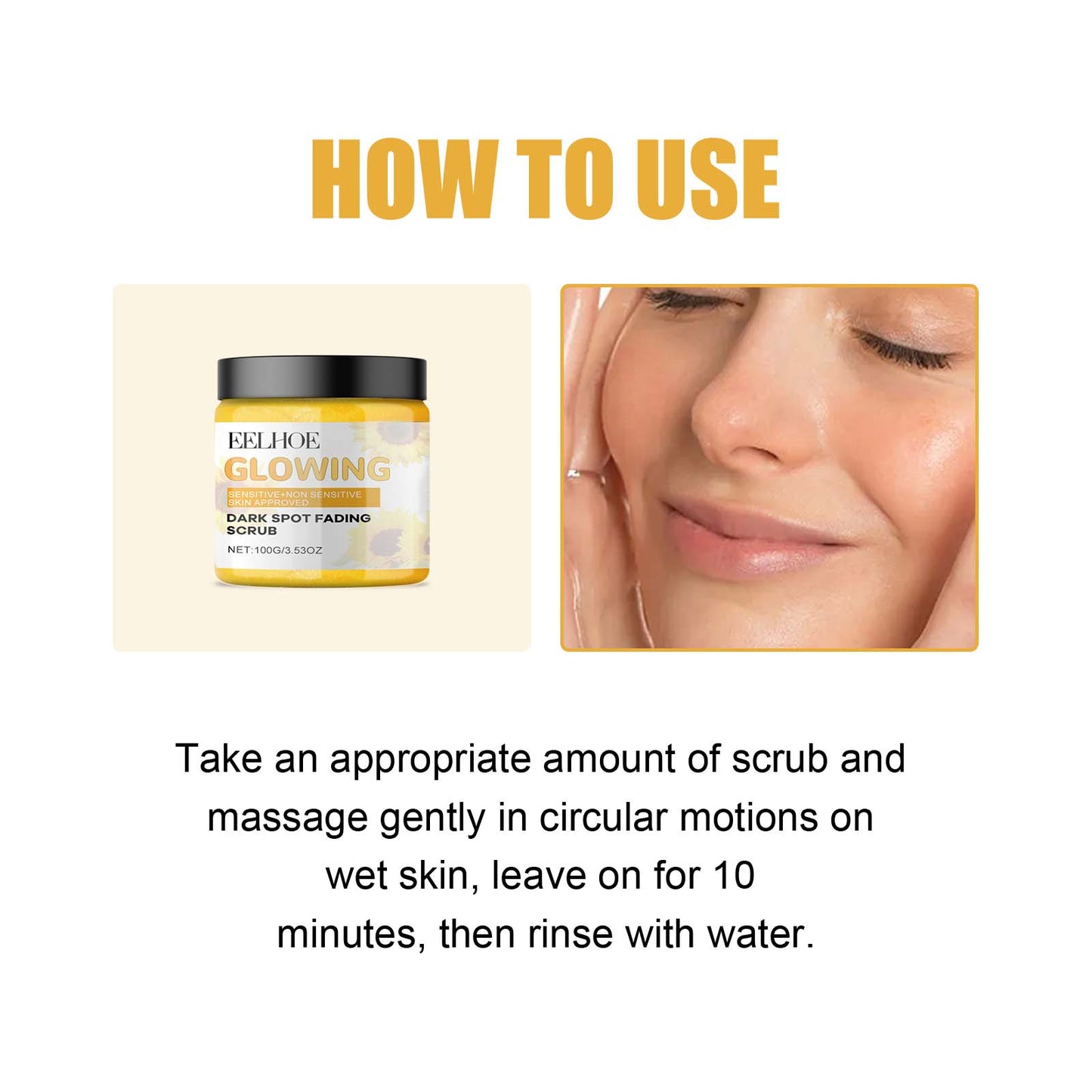 Turmeric Exfoliating Facial Scrub for Deep Pore Cleansing & Dark Spots