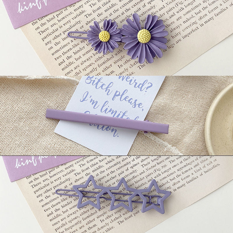 Purple Hairpin Set - 5 Pieces