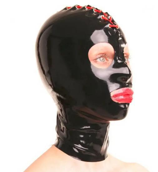 Halloween Latex Mask Rubber Unisex Costume Mask Black S-XL