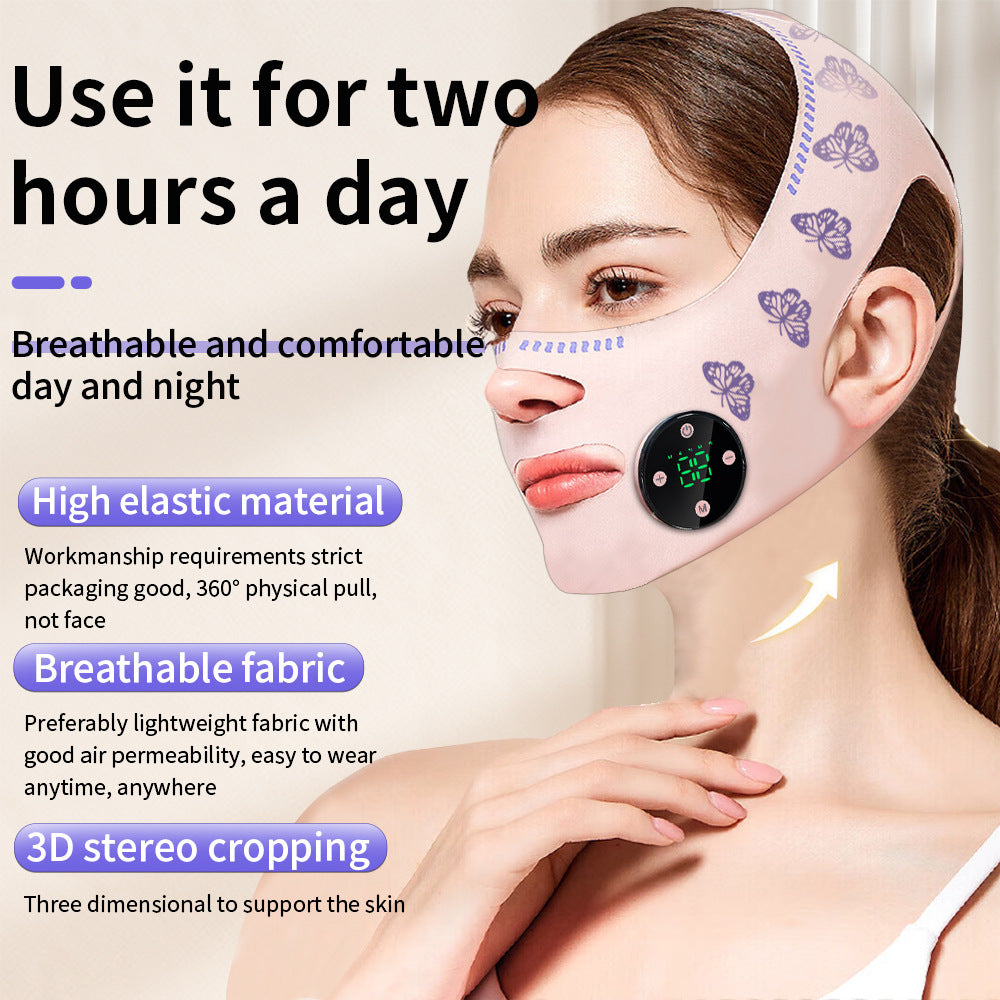 EMS Micro Current Face Massager Bandage - Low Frequency Pulse Beauty Instrument