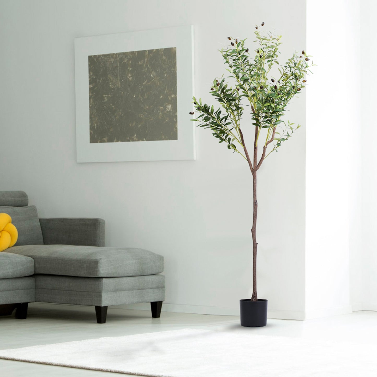 5.9FT Artificial Olive Tree - Lush Faux Potted Plant