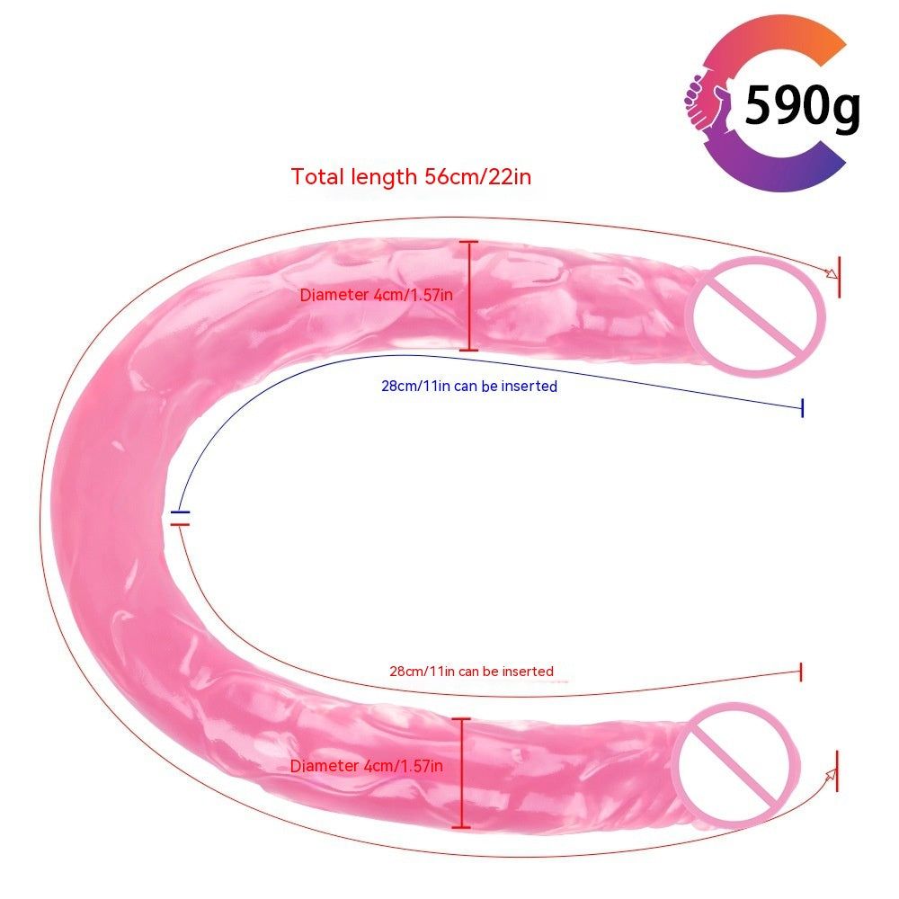 55cm Double-Headed Female Toy - PVC Lengthened Adult Supplies, Multiple Colors