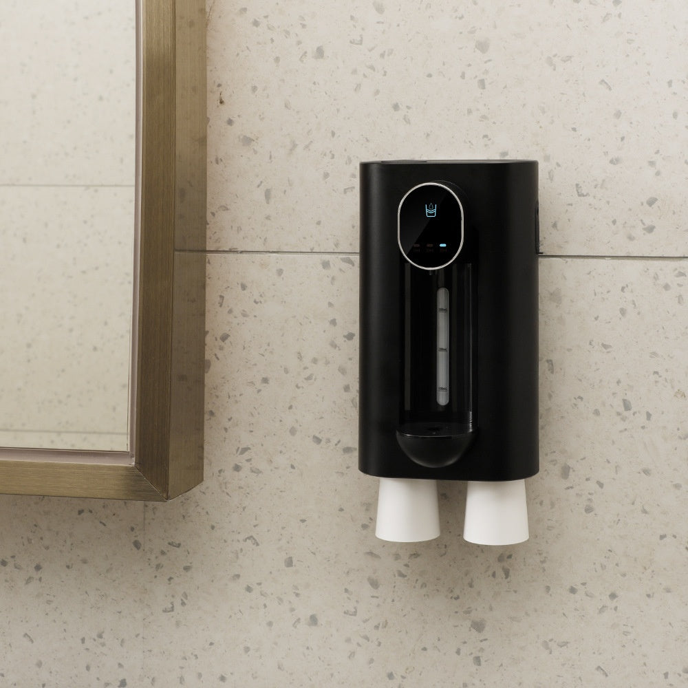 Automatic Touchless Mouthwash Dispenser Wall Mount, Adjustable & Punch-Free