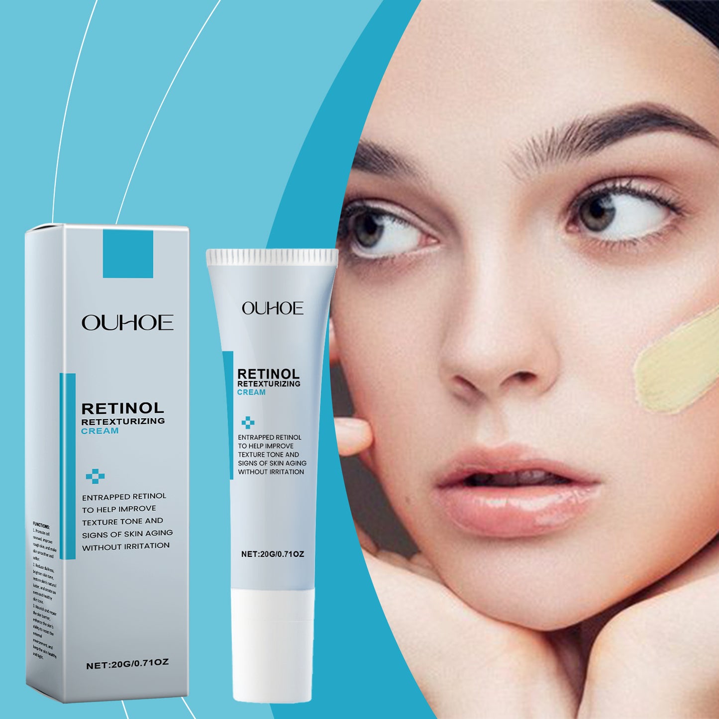 Retinol Face Cream with Calendula Extract - Anti-Aging & Skin Brightening