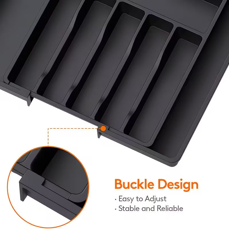 Expandable Utensil Tray - BPA Free Cutlery Organizer
