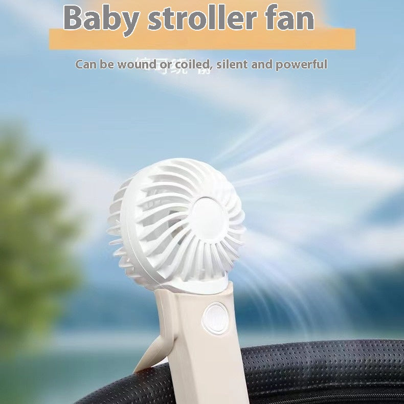Portable Handheld Fan with Silicone Handle, USB Powered, Quiet Operation