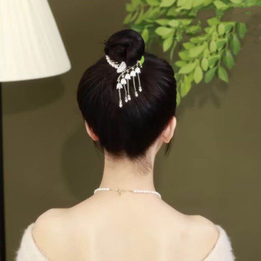 Women's Orchid Hairpin - Silver Alloy