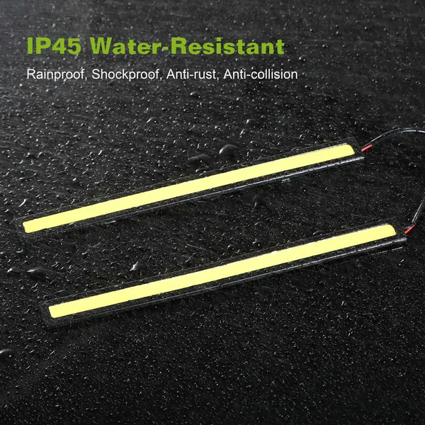 2Pcs LED Daytime Running Lights - Waterproof Car Fog Lights