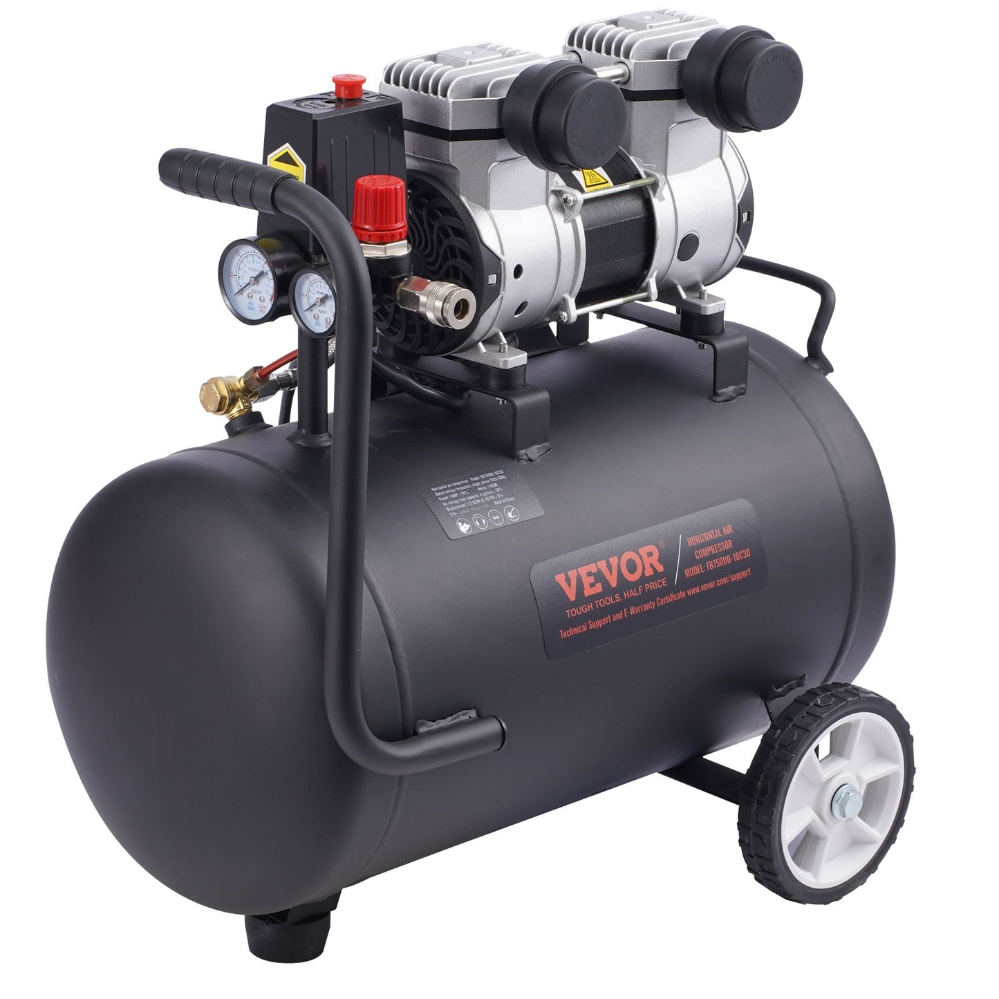 Portable Oil-Free Air Compressor - 8 Gallon, 90 PSI
