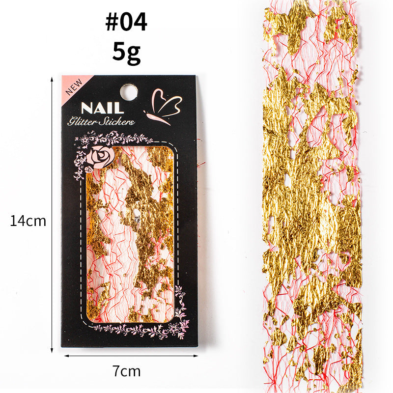 Starry Sky Paper Nail Art Fragments - 10 Colors for Creative Nail Designs