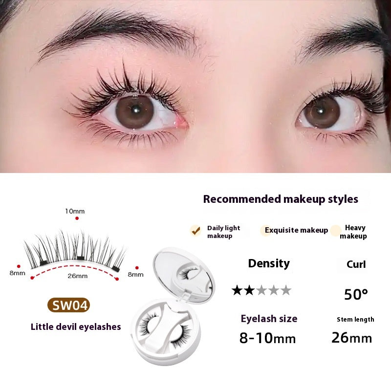 False Eyelash Set with Magnetic Soap Holder Camellia Style 26mm Eyelashes