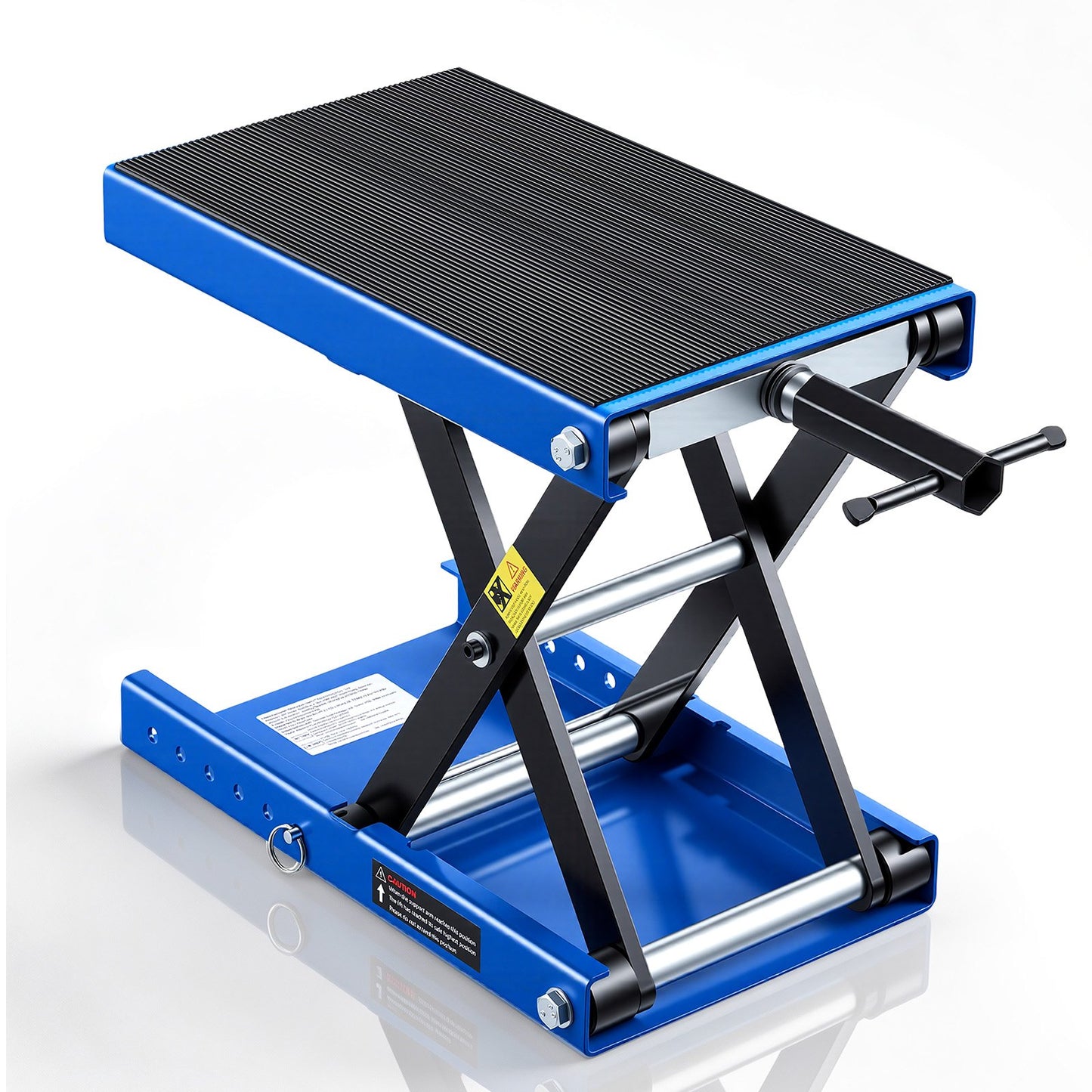 Motorcycle Lift 1100 Lb Steel Scissor Jack with Wide Deck & Lock Pin
