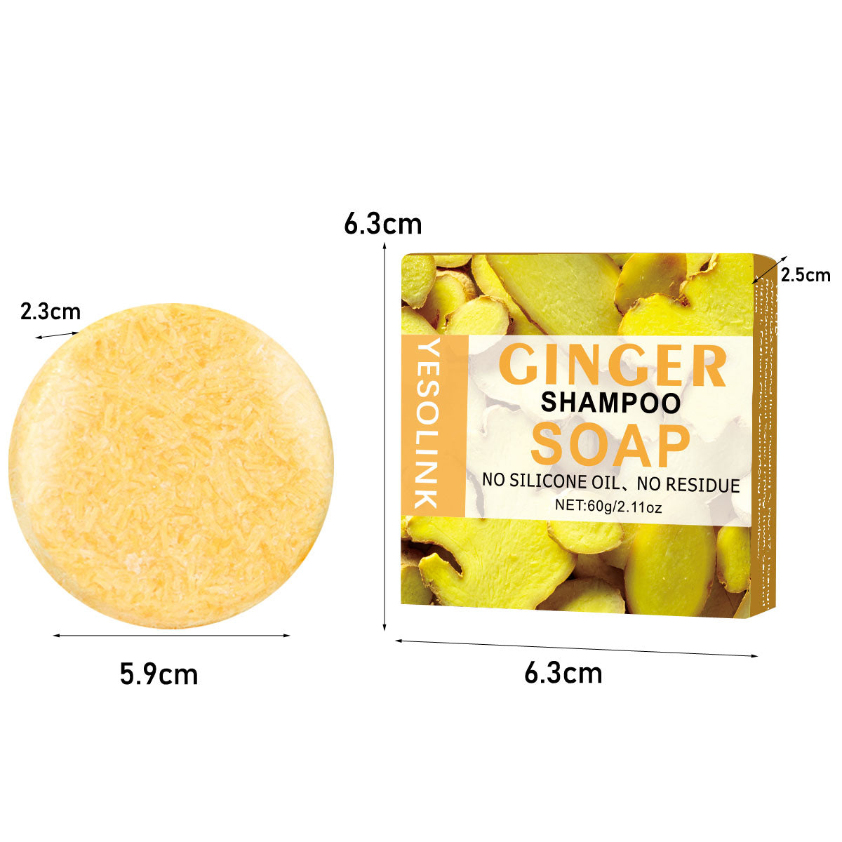 Ginger Shampoo Bar - 60g