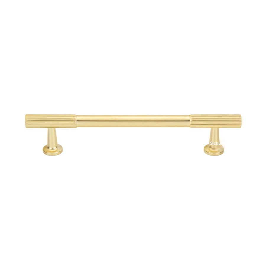 Modern Gold Cabinet Handle 128mm Minimalist Drawer Pulls for Home Furniture