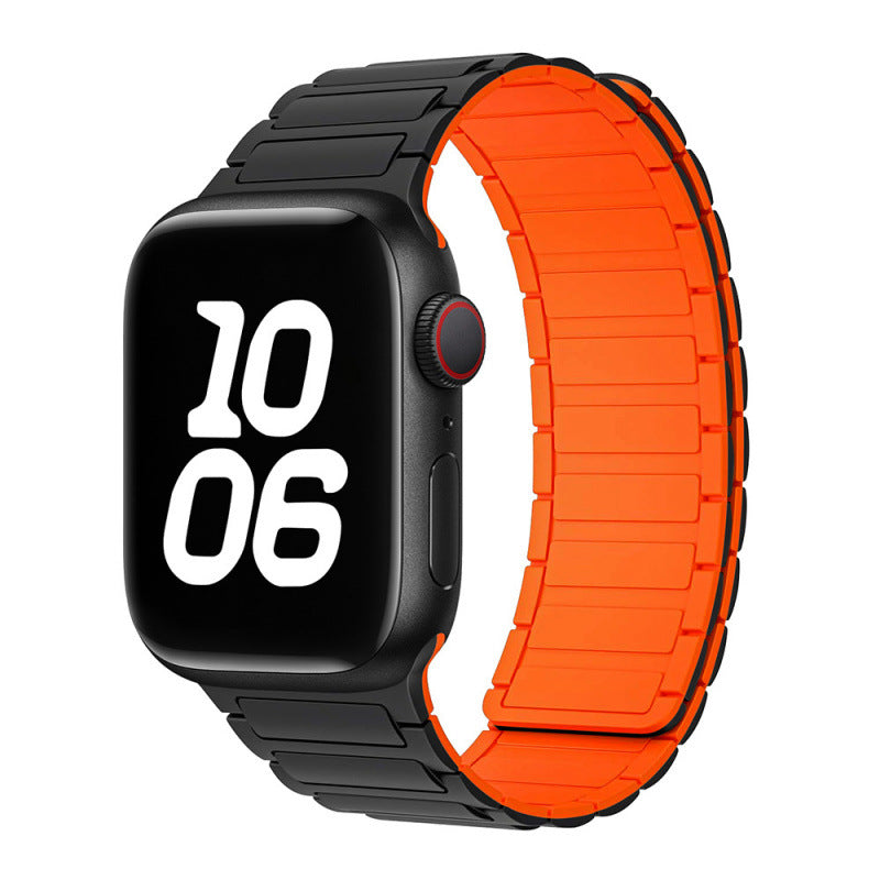 Magnetic Sports Silicone Watch Strap - Compatible with Apple Watch 38-49mm