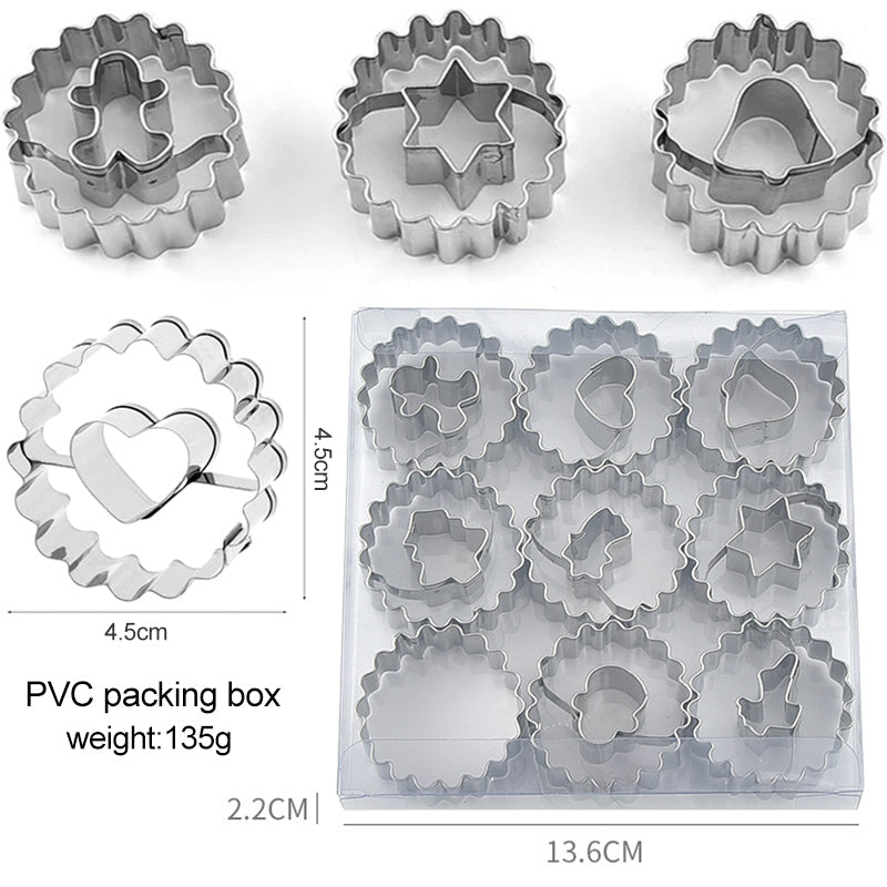 Stainless Steel Biscuit Mold Set - Modern Minimalist Cookie Cutter Pack