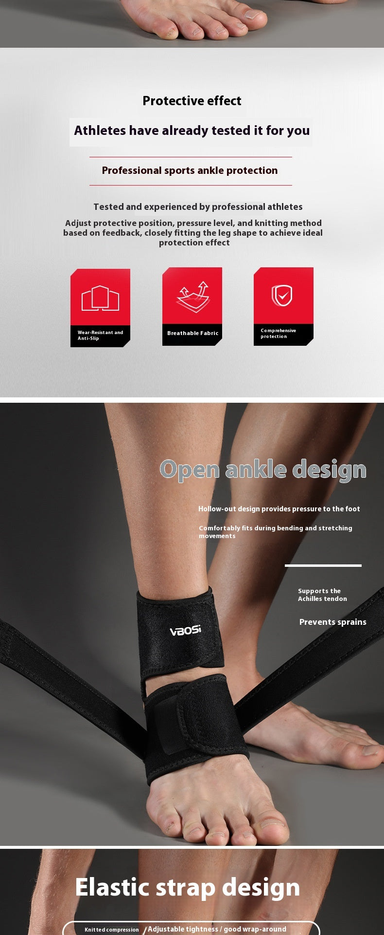 Ankle Support Brace - Black