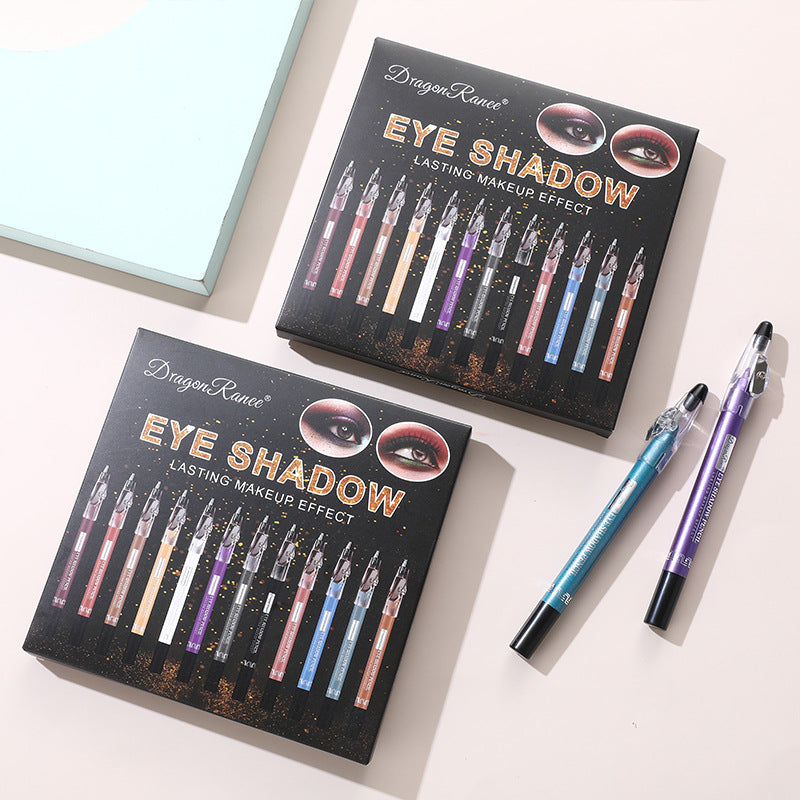 12-Piece Eyeshadow Stick Set - Pearlescent Eye Makeup Pen Kit