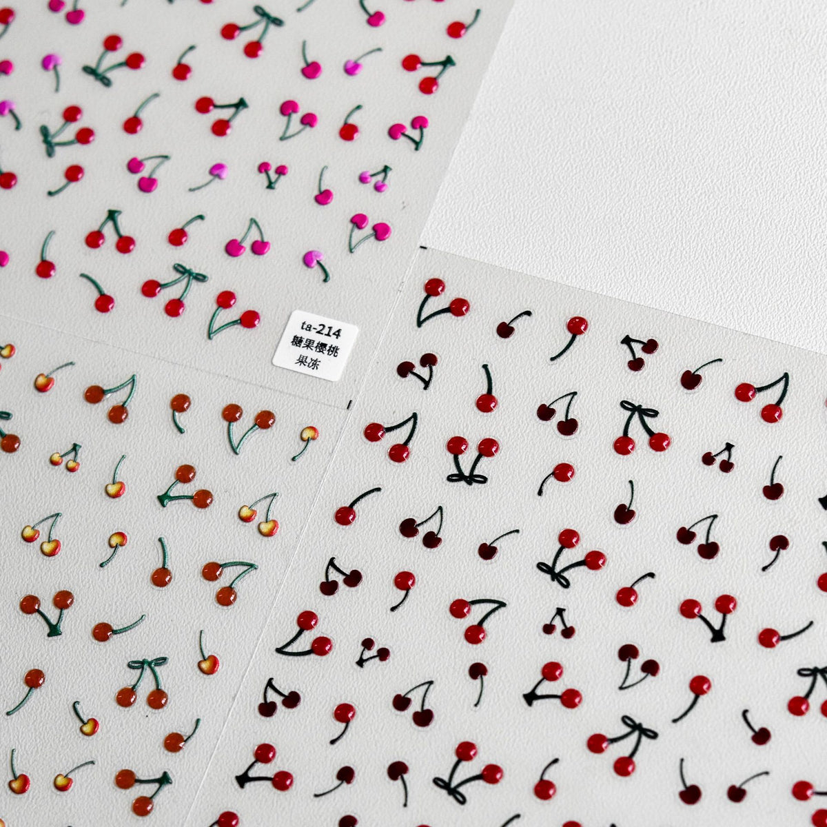Cute Nail Art Stickers for Manicure - Cherry & Cartoon Designs, Assorted Styles