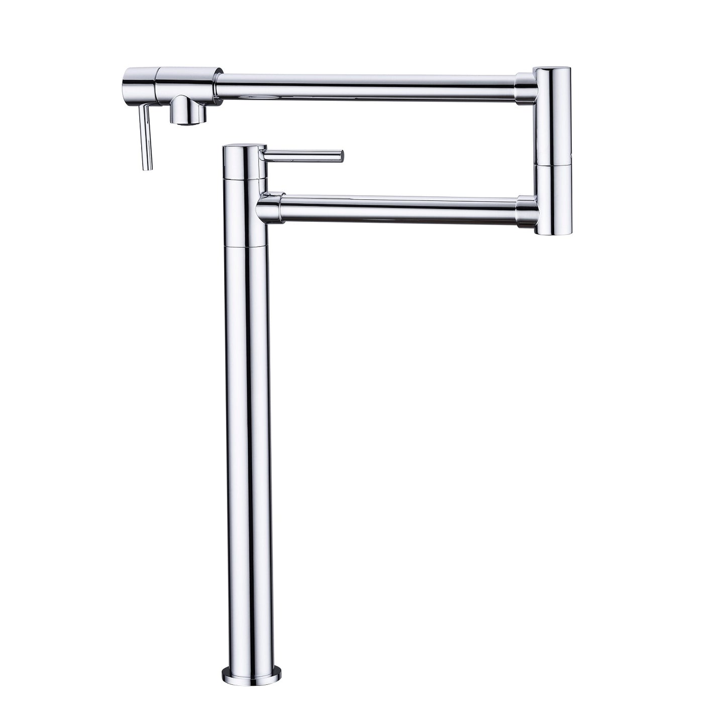 Folding Kitchen Faucet with Pot Filler and Extended Handle
