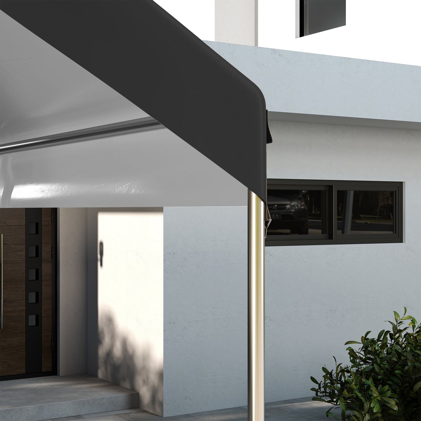 19.7' x 9.7' Carport Canopy Replacement Cover with Bungee Cords - Dark Gray