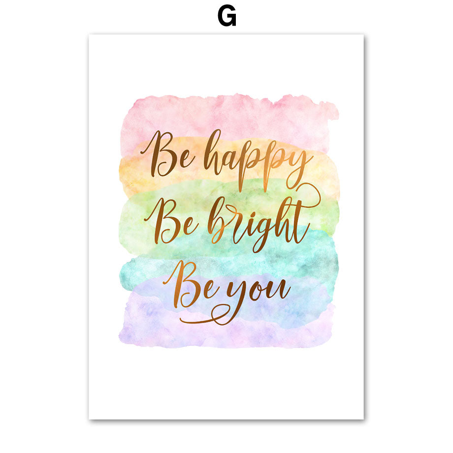 Inspirational Quote Wall Art Canvas – Nordic Style Home Decor