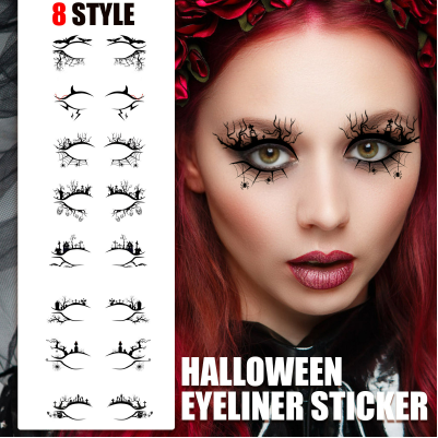 Halloween Eyeliner Stickers - Scary Bat and Spider Eye Makeup Patches