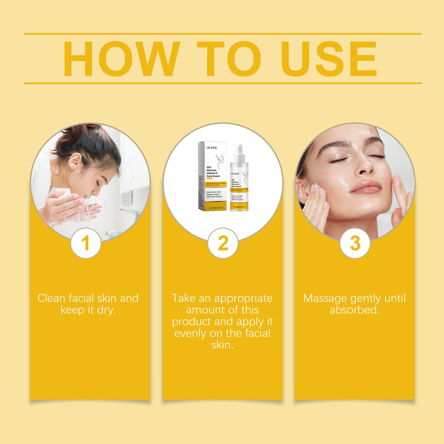 Vitamin C Facial Serum - Hydrating & Brightening Skin Care Essence (30ml)