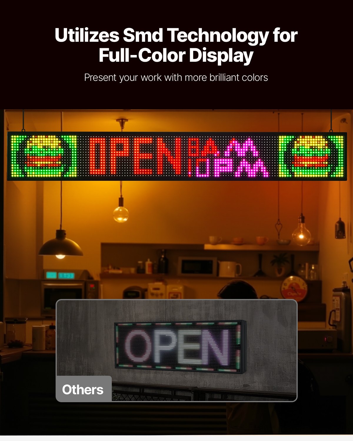Programmable LED Sign - 52x8 Digital Scrolling Display Board