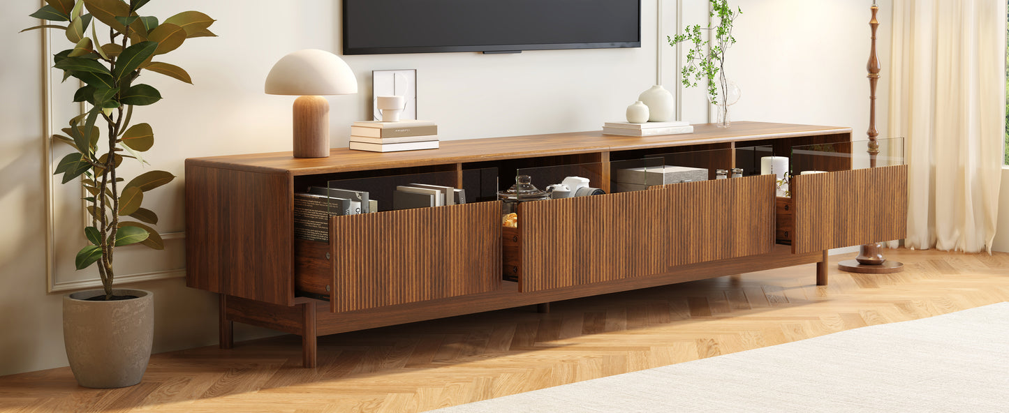 78-Inch TV Stand for Living Room - Modern Entertainment Center