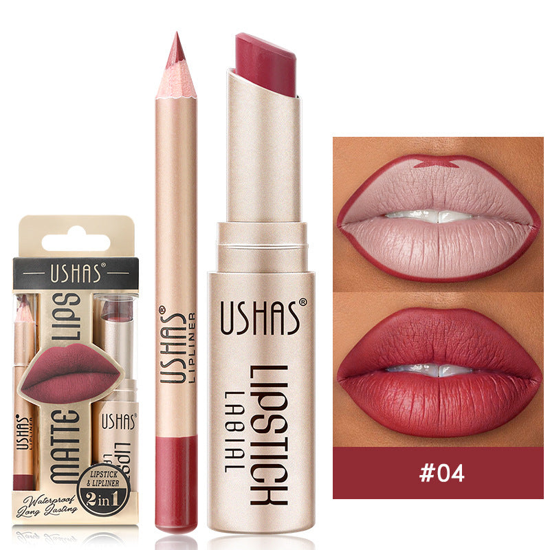 Matte Long Lasting Waterproof Nude Lipstick - Moisturizing & Discoloration Resistant