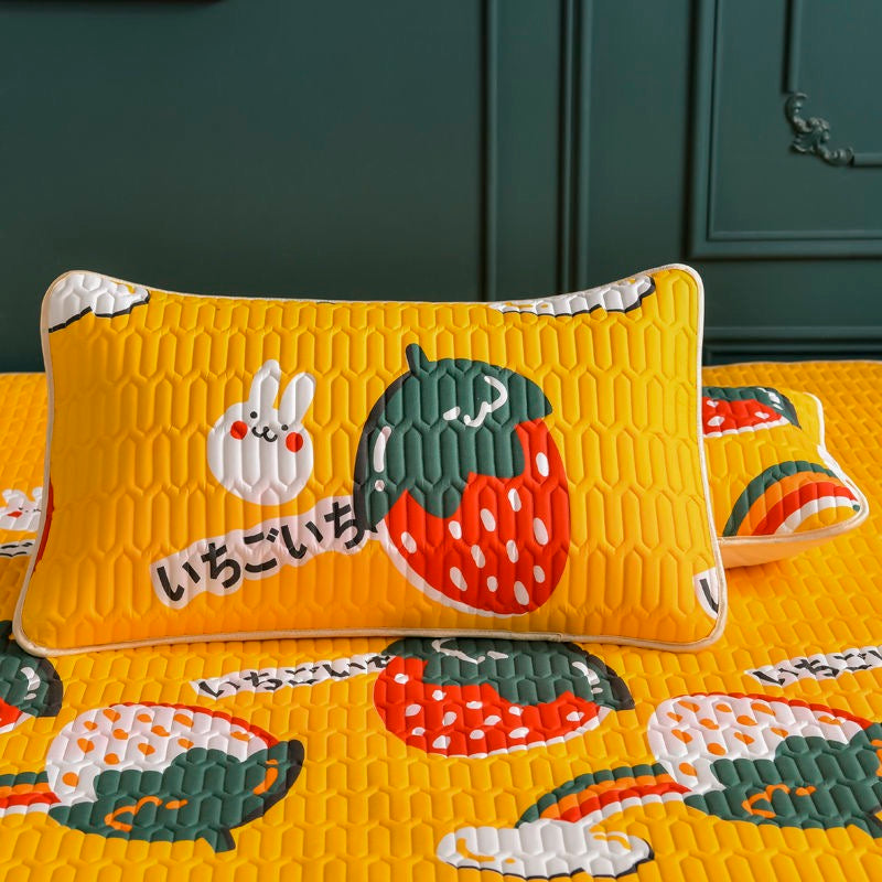 Anti-Mite Latex Pillowcase - Printed Home Bedding Cover, 48x74cm