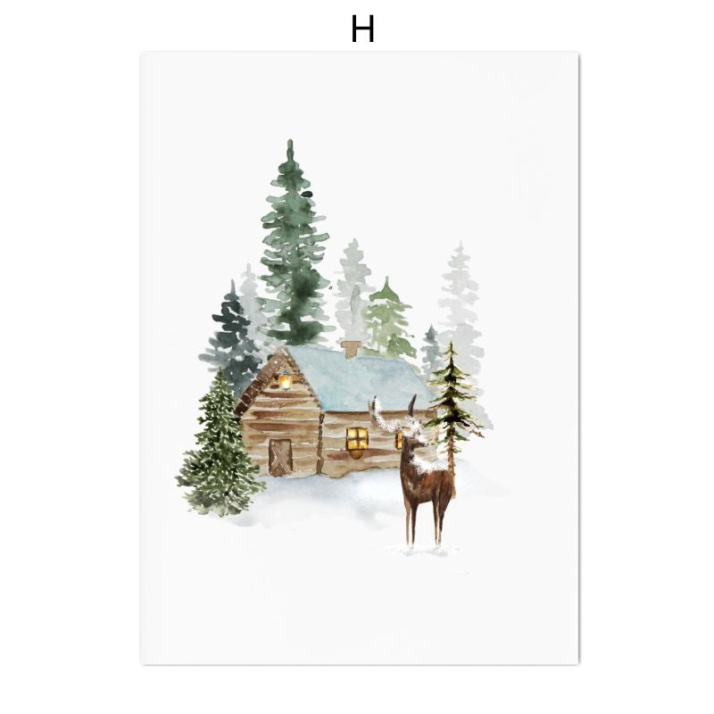 Christmas Holiday Decoration Canvas Poster - Multiple Sizes & Styles