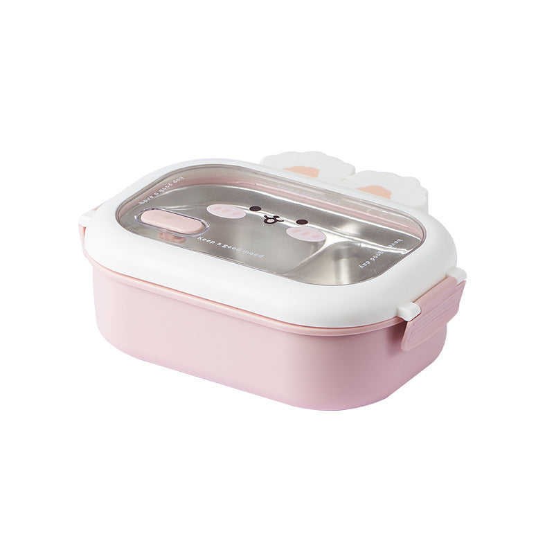 Cute Bunny Stainless Steel Lunch Box - 950ml Creative Student Food Container