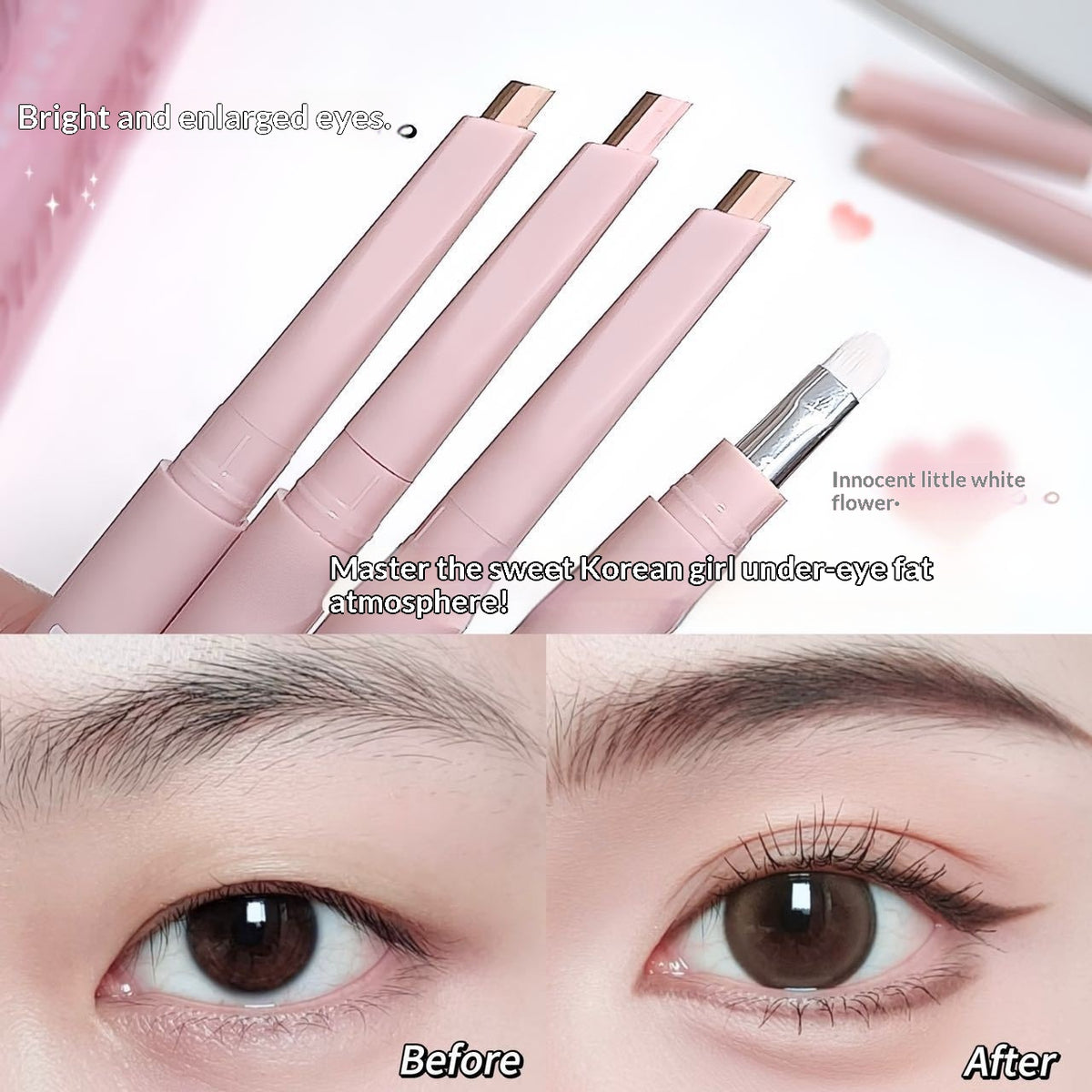 Two-Tone Eye Pencil for Women - Shading & Eyeliner in One, Multiple Colors