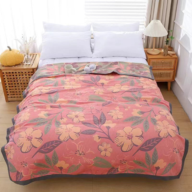 Combed Cotton Sand Gauze Towel Quilt Blanket for Home & Bedroom