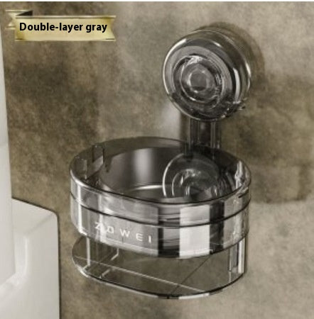 Wall-Mounted Suction Cup Ashtray - Minimalist Plastic Design, No Brand