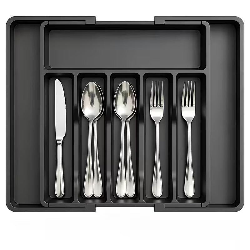Expandable Utensil Tray - BPA Free Cutlery Organizer