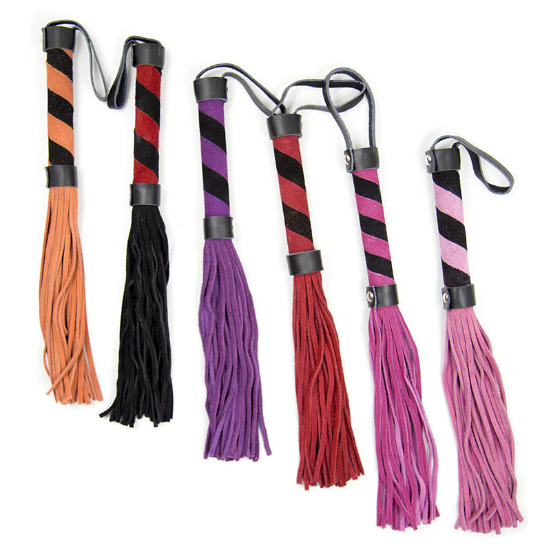 Leather Short Whip for Training and Couple Play - Small Genuine Leather BDSM Toy
