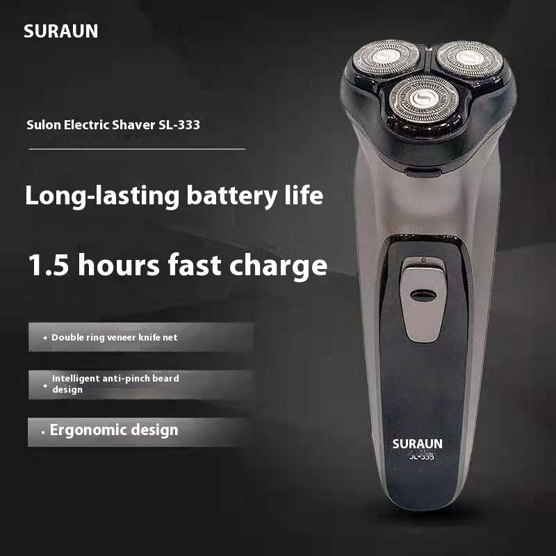 Men's Rotary Shaver with Three Heads - Cordless Electric Razor SL-333