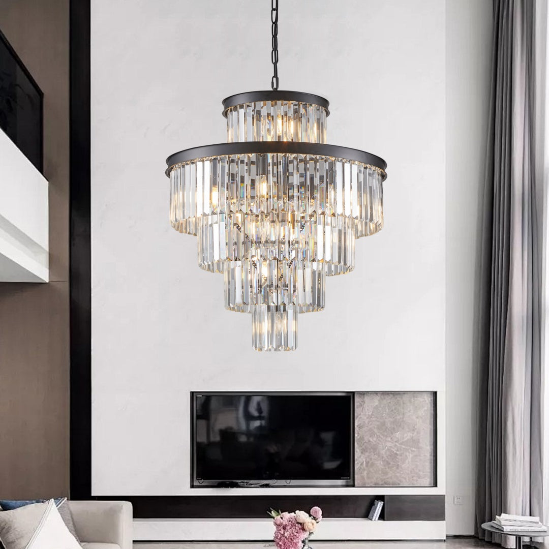 Luxury Crystal Chandelier - 15-Light Pendant Light Fixture