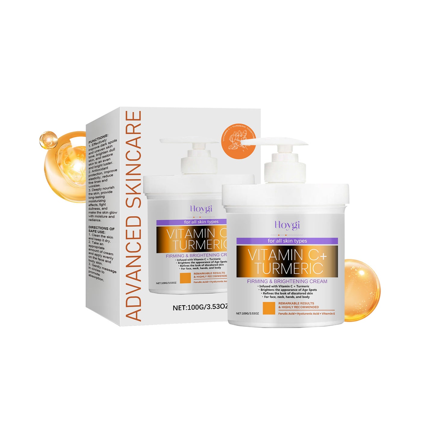 Turmeric Vitamin C Firming & Brightening Body Cream - Hydrating Skin Care