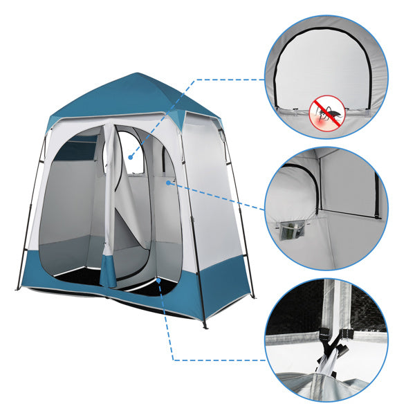 Portable Privacy Changing Tent - Blue & White