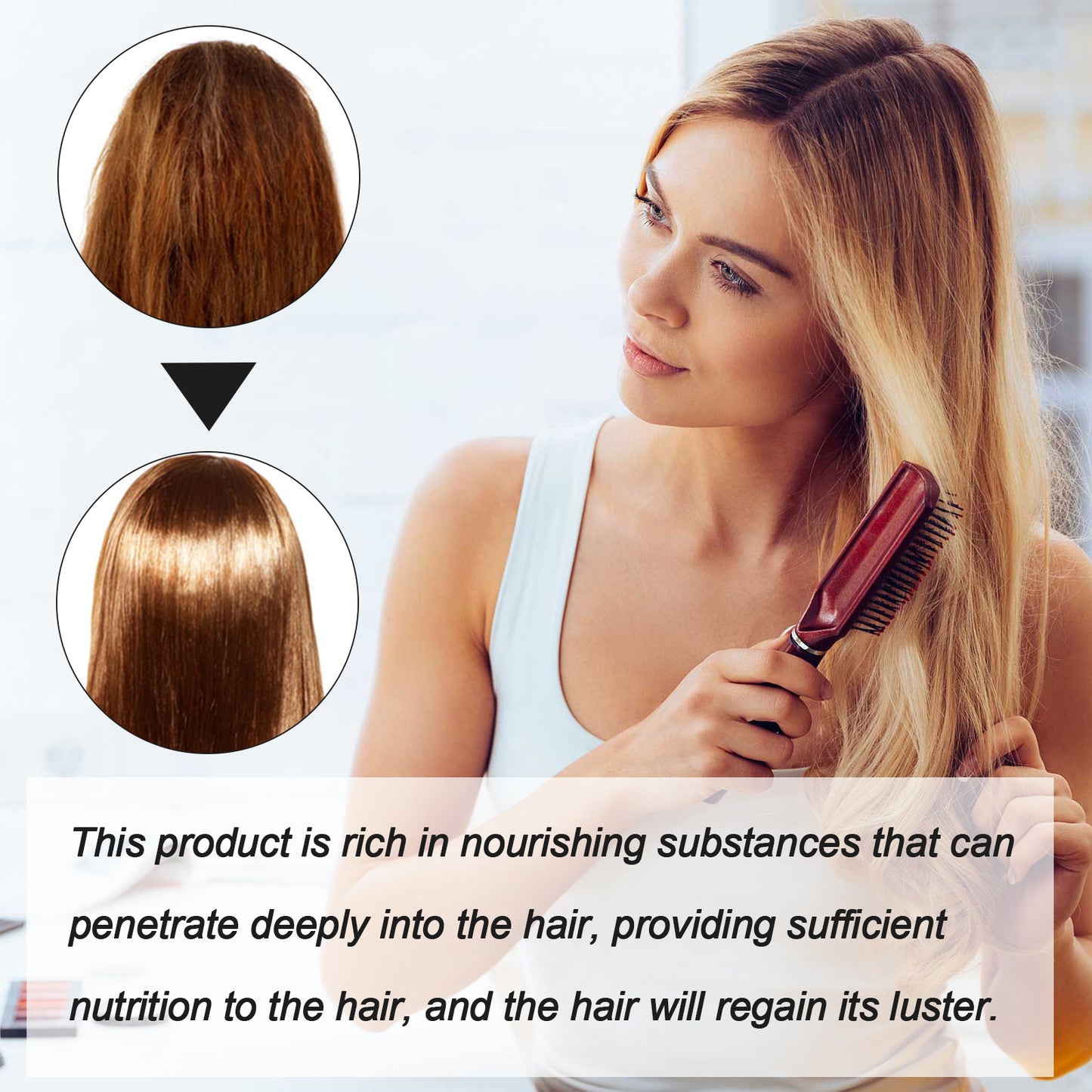 Hair Straightening Mousse - Smoothing & Repair Treatment for Frizzy Hair