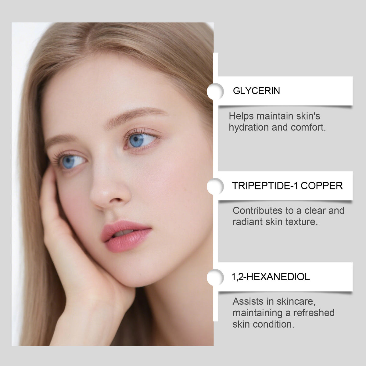 Copper Peptide Facial Serum - Hydrating Moisturizer for Skin Nourishment 30ml
