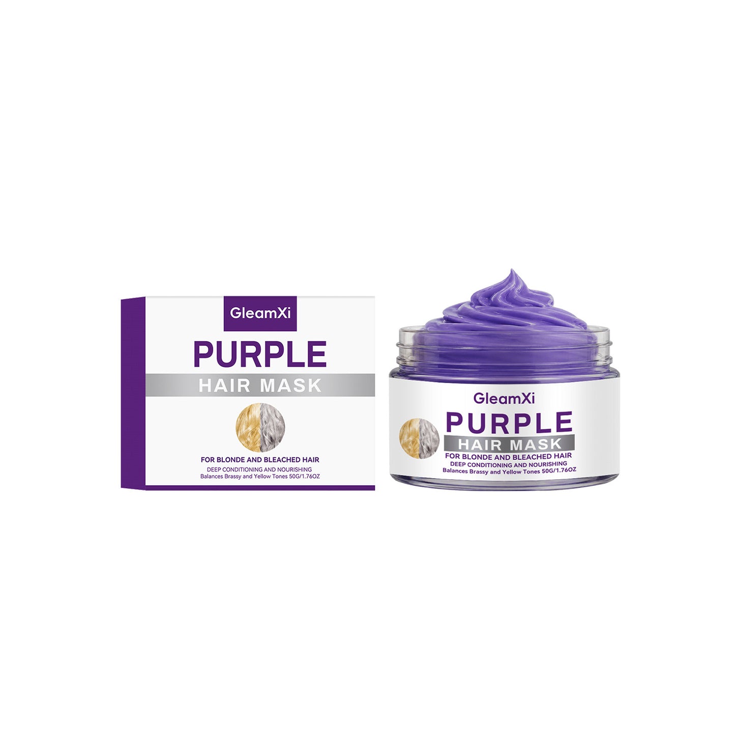 Purple Nourishing Hair Mask - 50g Deep Conditioning Treatment