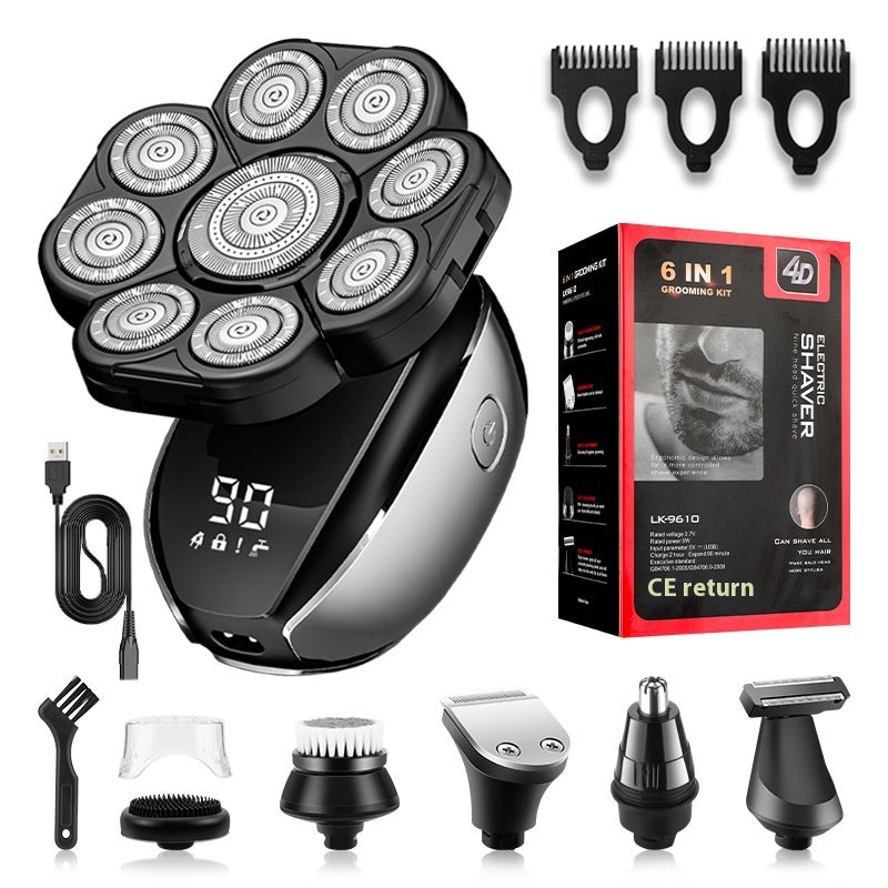 6-in-1 Hair Clipper & Grooming Kit, Rechargeable