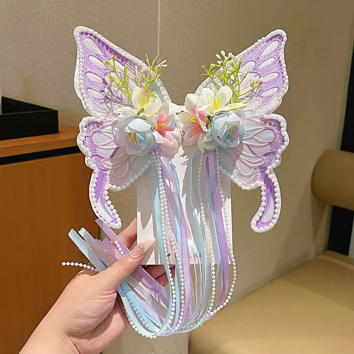 Large Butterfly Hair Clip Silk Flower Hair Accessory for Women