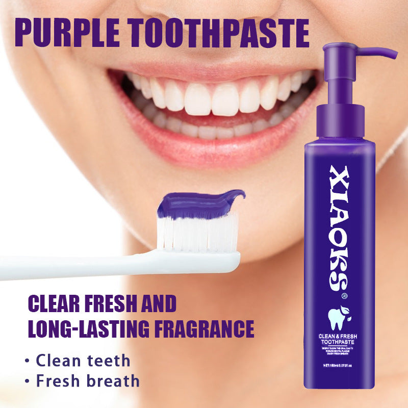 Purple Whitening Toothpaste with 150ml Bottle - Dental Care & Brightening