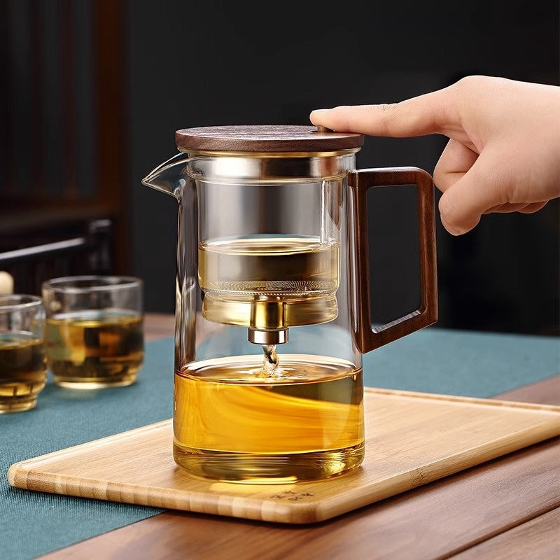 Glass Tea Water Separation Set Borosilicate Full Glass Liner Chinese Style